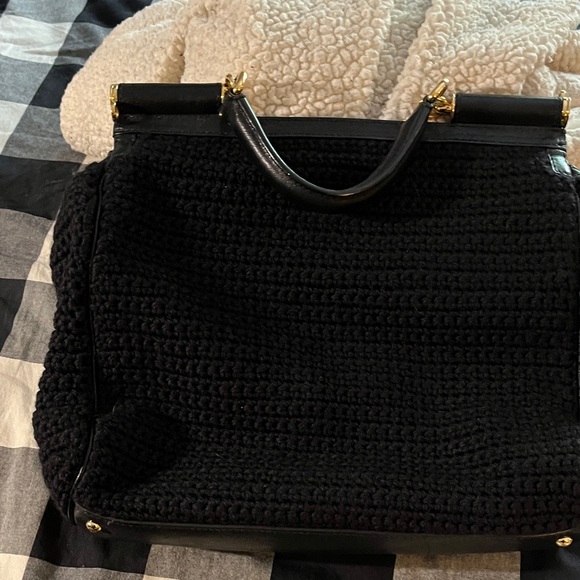 Dolce & Gabbana Tapestry Floral and Leopard Satchel - Black, Red, Green - Picture 2 of 6